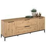 Tv-meubel Trend Wood I knoestig eikenhouten look/zwart