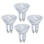 LED-plafondlamp Majano transparant glas/metaal - 4 lichtbronnen