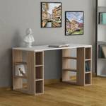 Bureau Leech wit/eikenhouten look