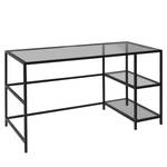 Bureau Jetmore II Verre / Aluminium - Verre transparent / Noir