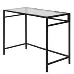 Bureau Jetmore glas/aluminium - transparant glas/zwart