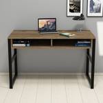 Bureau Largo walnotenhouten look/zwart