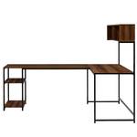 Bureau d’angle Billimari Imitation noyer / Noir