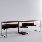 Bureau double Collinee II Imitation noyer / Noir