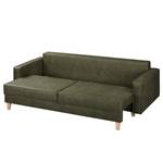 3-Sitzer Sofa MAISON Antiklederlook - Mischgewebe Xia: Antikgrün - Mit Schlaffunktion