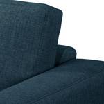 Canapé d’angle 1 places MAISON Tissu Lark: Bleu foncé - Méridienne courte à droite (vue de face)