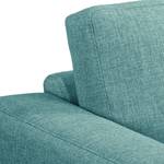 Ecksofa MAISON 1-Sitzer mit Longchair Webstoff Lark: Petrol - Longchair davorstehend links