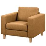 Bankstellen 3-, 2-zits, fauteuil MAISON vlakweefsel - Geweven stof Lark: Mosterdgeel