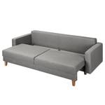 3-Sitzer Sofa MAISON Webstoff Inas: Platin - Mit Schlaffunktion