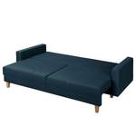 3-Sitzer Sofa MAISON Webstoff Lark: Dunkelblau - Mit Schlaffunktion