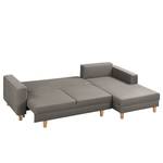 Ecksofa MAISON mit Schlaffunktion Webstoff Inas: Cubanit - Longchair davorstehend rechts