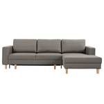 Ecksofa MAISON mit Schlaffunktion Webstoff Inas: Cubanit - Longchair davorstehend rechts