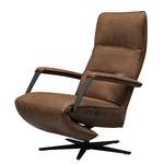 Fauteuil relax Asunden Aspect cuir vieilli - Tissu composite Bulan: Tabac