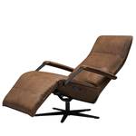 Fauteuil relax Asunden Aspect cuir vieilli - Tissu composite Bulan: Tabac