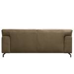 Bank Bramming (3-zits) fluweel - Velours Juna: Taupe - Breedte: 210 cm