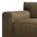 Bank Bramming (3-zits) fluweel - Velours Juna: Taupe - Breedte: 210 cm