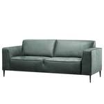 Sofa Chaides (2,5-Sitzer) Antiklederlook - Mischgewebe Bulan: Petrolgrau