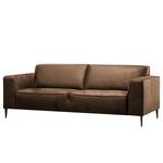 Sofa Chaides (3-Sitzer) Antiklederlook - Mischgewebe Bulan: Tabak - Breite: 228 cm