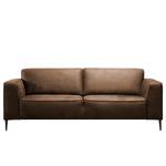 Sofa Chaides (3-Sitzer) Antiklederlook - Mischgewebe Bulan: Tabak - Breite: 228 cm