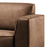 Sofa Chaides (3-Sitzer) Antiklederlook - Mischgewebe Bulan: Tabak - Breite: 228 cm