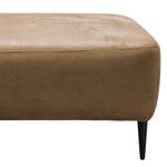 Repose-pieds Chaides Aspect cuir vieilli - Tissu composite Bulan: Caramel