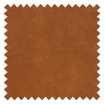 Ecksofa Chaides Antiklederlook - Mischgewebe Bulan: Cognac - Ottomane davorstehend links