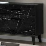 Tv-meubel Fintel II zwarte marmeren look/zwart