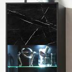 Vetrina Fintel Effetto marmo nero / Nero - Altezza: 199 cm