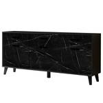 Sideboard Fintel I Marmor Schwarz Dekor / Schwarz