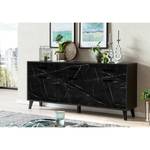 Sideboard Fintel I Marmor Schwarz Dekor / Schwarz