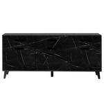 Sideboard Fintel I Marmor Schwarz Dekor / Schwarz