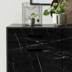 Sideboard Fintel I Marmor Schwarz Dekor / Schwarz