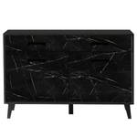 Sideboard Fintel II Marmor Schwarz Dekor / Schwarz