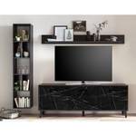 Tv-meubel Fintel I zwarte marmeren look/zwart