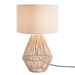 Lampada da tavolo Laraine Lino / Rattan - 1 punto luce