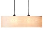 Hanglamp Romm III deels massief bamboehout/staal - 2 lichtbronnen