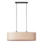 Hanglamp Romm III deels massief bamboehout/staal - 2 lichtbronnen