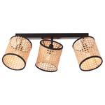 Lampada da soffitto Wiley Rattan / Acciaio - Numero di lampadine necessarie: 3