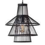 Lampada a sospensione Hartland Rattan / Ferro - 1 punto luce - Nero