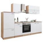 Cuisine équipée Andrias II Blanc / Imitation chêne brut de sciage - Largeur : 270 cm - Sans table de cuisson