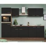 Keukenblok Rovio zonder elektrische apparaten - Zwart - Breedte: 270 cm