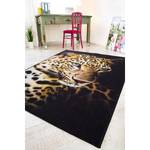 Laagpolig vloerkleed Leopard polyamide - geel