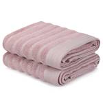 Serviettes Bombelli (lot de 2) Coton - Rose / Gris