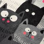 Kindervloerkleed Cats fluweel - Grijs - 140 x 190 cm