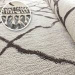 Tapis Dadin Polyester - Blanc / Marron - 200 x 290 cm