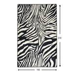 Tapis Zebra Velours / Poylester - Noir / Blanc