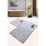 Tapis de bain Platin (2 éléments) Velours - Gris / Violet