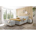 Boxspringbett Andresito Bouclé Stoff Raya: Silber