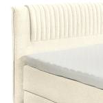 Boxspringbett Andresito Bouclé Stoff Raya: Creme