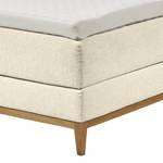 Boxspringbett Andresito Bouclé Stoff Raya: Creme